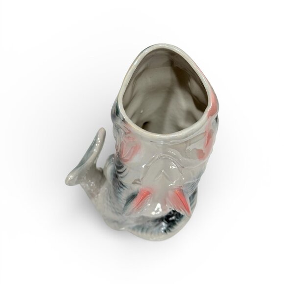 Vintage Large Mouth Bass Vase Iridescent - Picture 16 of 17